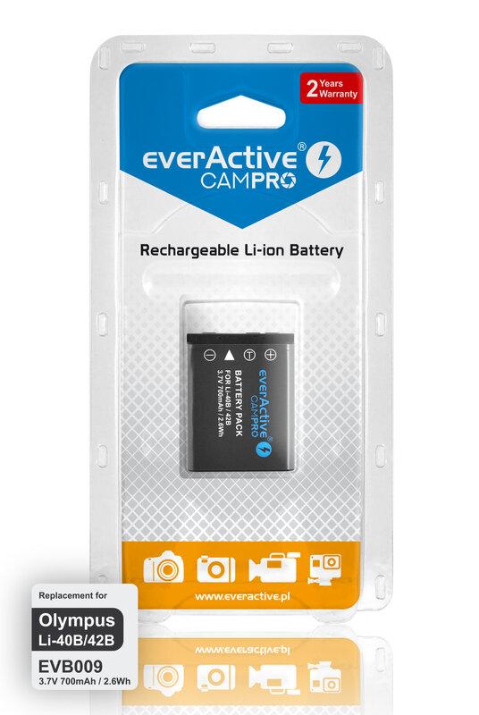 Батерия за апарат OLYMPUS Li-40B/ Li-42B  NIKON ENEL10 LiIon 3.7V 700mAh EVERACTIVE 1