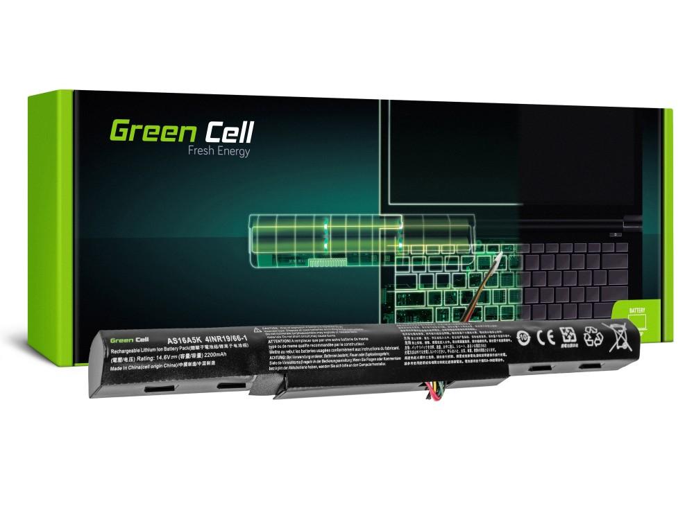 Батерия  за лаптоп GREEN CELL, Acer Aspire E 15 E15 E5-575 E5-575G E 17 E17 E5-774 E5-774G AS16A5K, 14.8V, 2200mAh 1