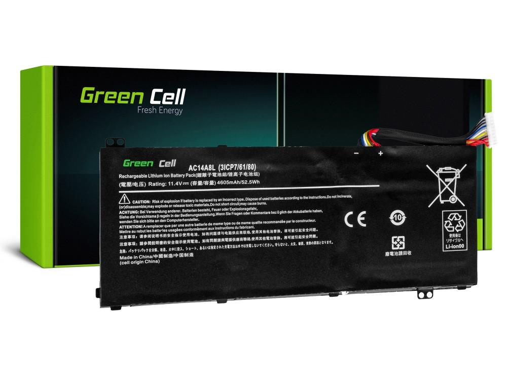 Батерия  за лаптоп GREEN CELL,  Acer Aspire Nitro V15 VN7-571G VN7-572G VN7-591G VN7-592G i V17 VN7-791G VN7-792G AC14A8L, 11.4V, 3800mAh 1