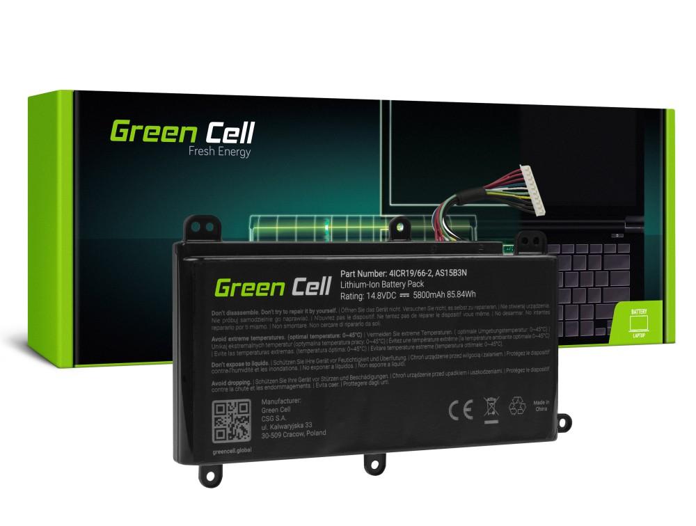 Батерия  за лаптоп GREEN CELL AS15B3N, за Acer Predator 15 G9-591, G9-592, G9-593, 17, G9-791, G9-792, G9-793, 17X, GX-791, GX-792, 21X, 14.4V, 5800mAh 1