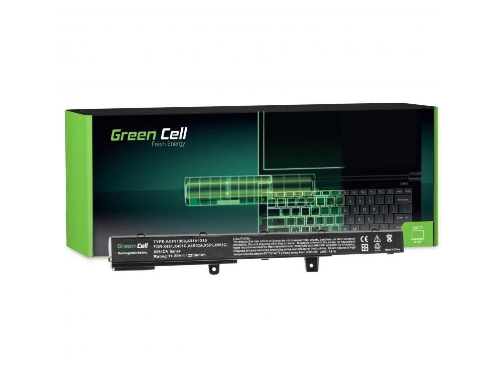 Батерия  за лаптоп GREEN CELL, Asus X551 X551C X551CA X551M X551MA X551MAV F551 F551C F551M R512C R512CA R553L A31N1319, 11.25V, 2200mAh 1