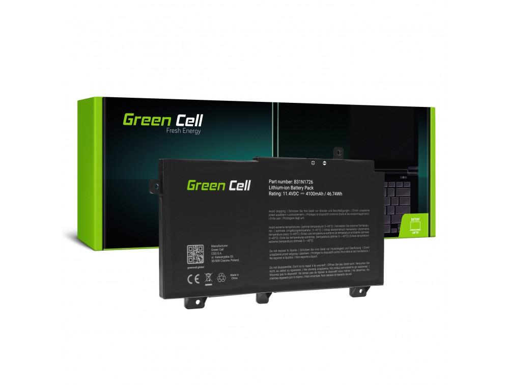 Батерия за лаптоп   GREEN CELL B31N1726, Asus TUF Gaming FX504, FX504G, FX505, FX505D, FX505G, A15 FA506, A17 FA706, 11.4V, 4100mAh 1