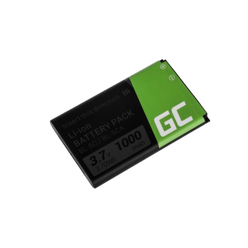 Батерия за телефон GREEN CELL BL-5C, за Nokia 105 2700 3110 5130 6230 E50, 3.7V, 1050mAh 1