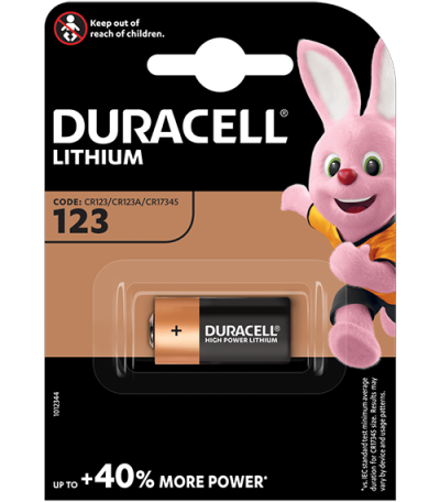 Батерия литиева Фото DURACELL CR-123 3V 1