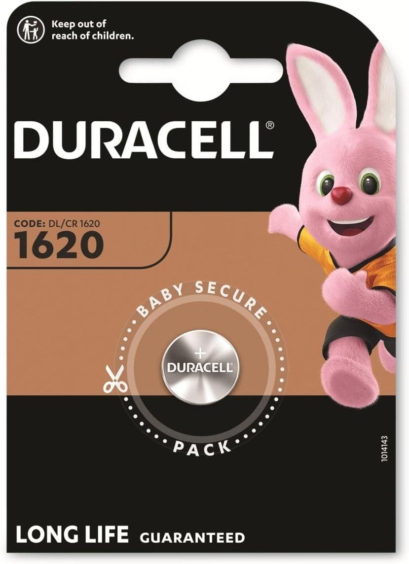 Бутонна батерия DURACELL CR-1620, 3V, Литиева  1