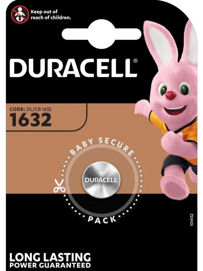 Бутонна батерия DURACELL CR-1632, 3V, Литиева  1