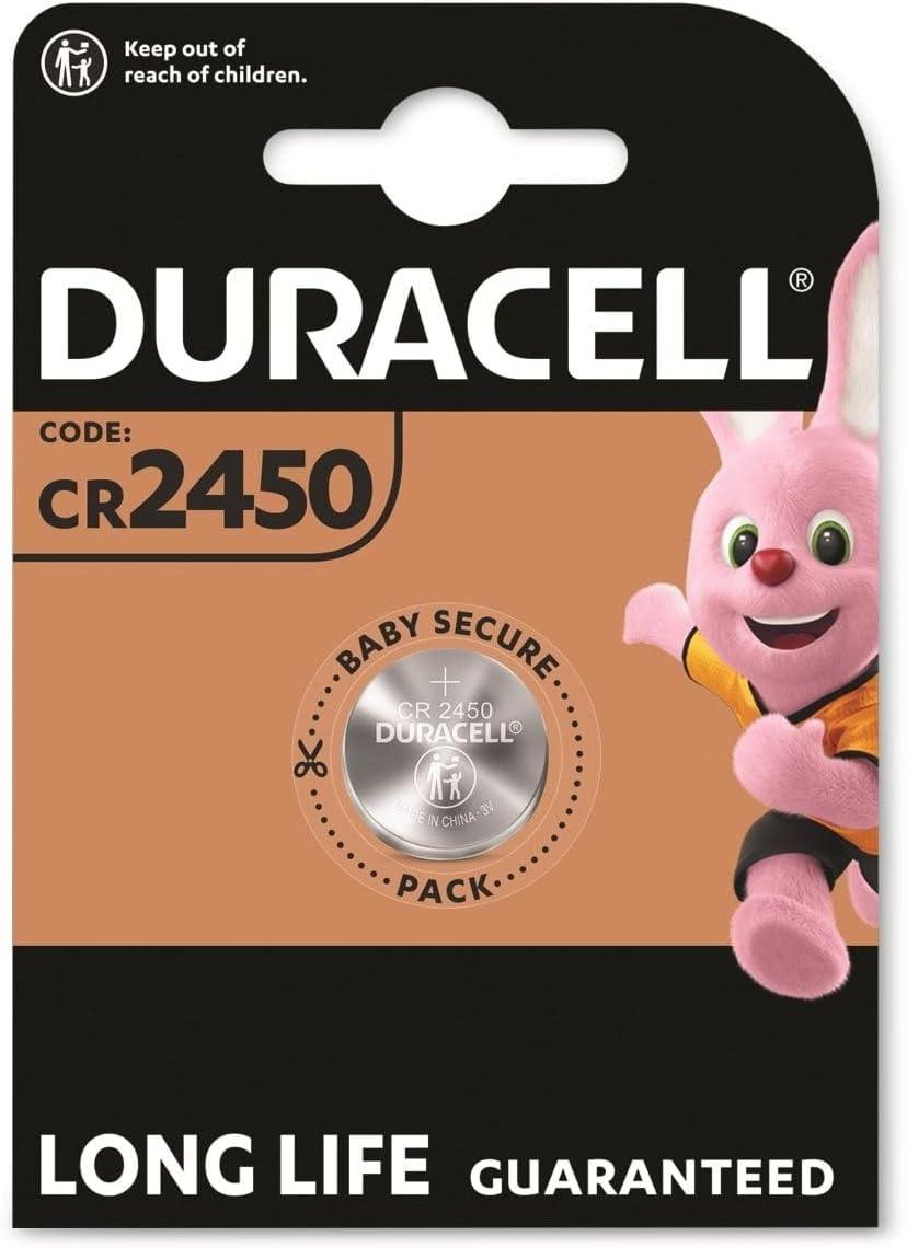 Бутонна батерия литиева DURACELL CR2450, 3V,  1 бр. в блистер, цена за 1 бр. 1