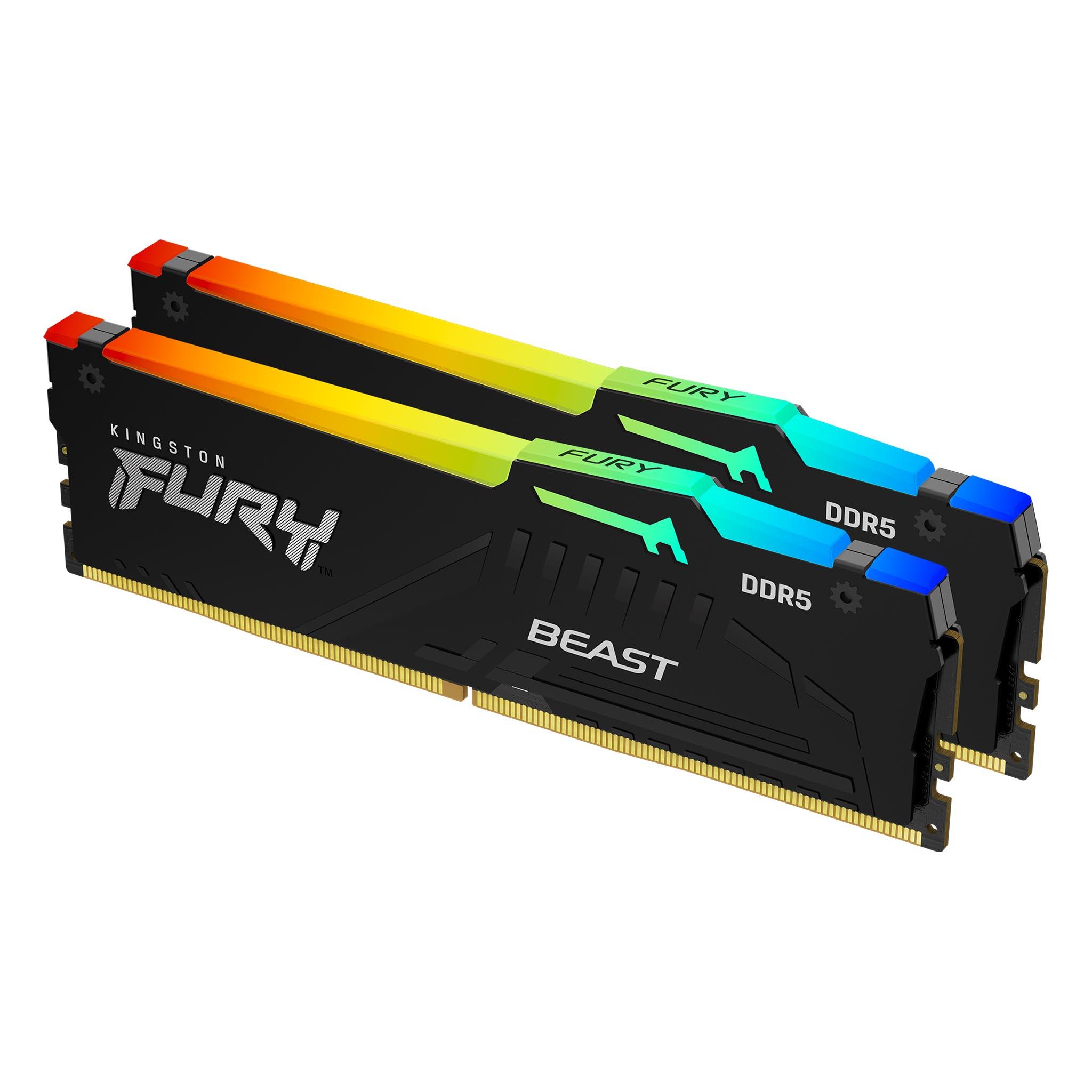 Памет Kingston FURY Beast RGB 64GB (2x32GB) DDR5 - KF560C30BBEAK2-64 1