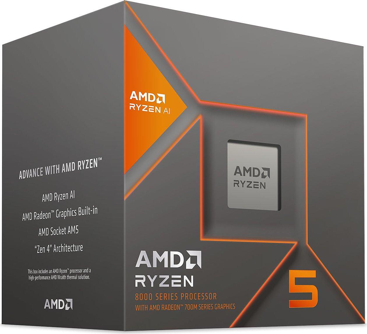 Процесор AMD RYZEN 5 8500G, 6-Core 3.5 GHz (Up to 5.0GHz) 16MB Cache, 65W, AM5, BOX 1