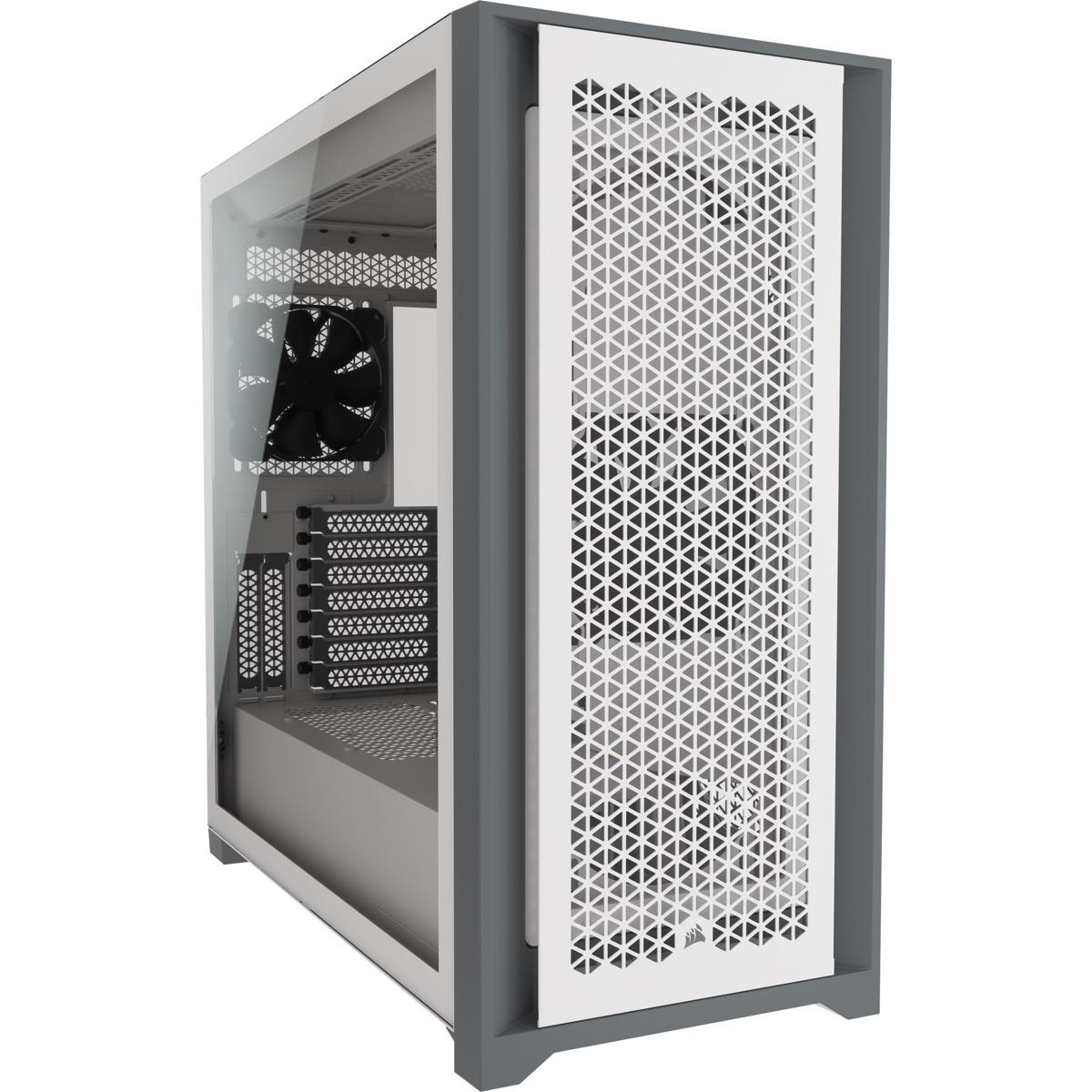 Кутия Corsair 5000D Airflow Mid Tower, Tempered Glass, Бяла 1