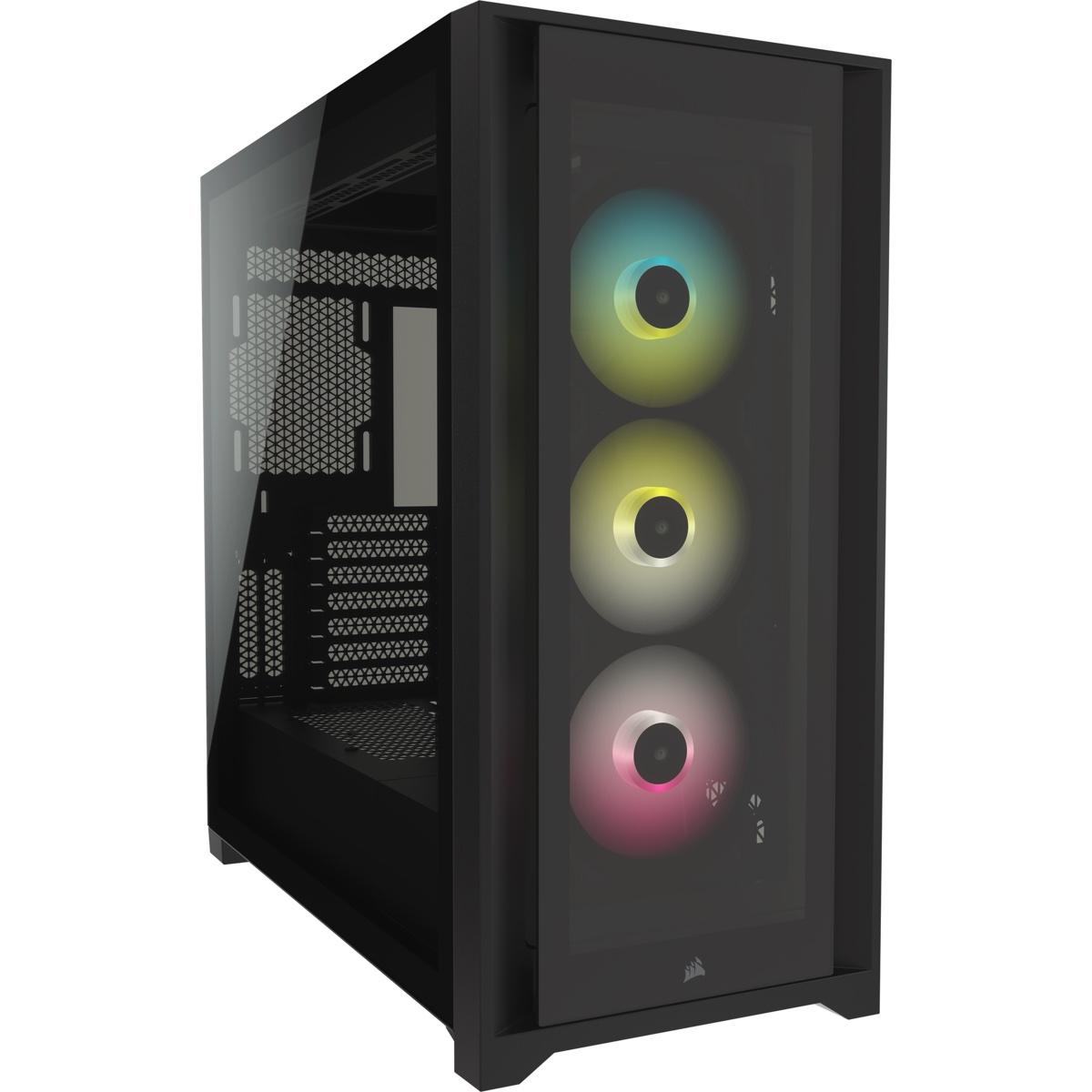 Кутия Corsair iCUE 5000X RGB Mid Tower, Tempered Glass, Черна 1