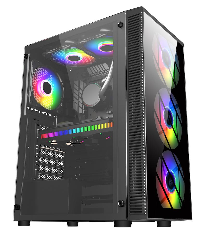 Кутия FSP CMT192 TG ATX Mid Tower, Черна 1