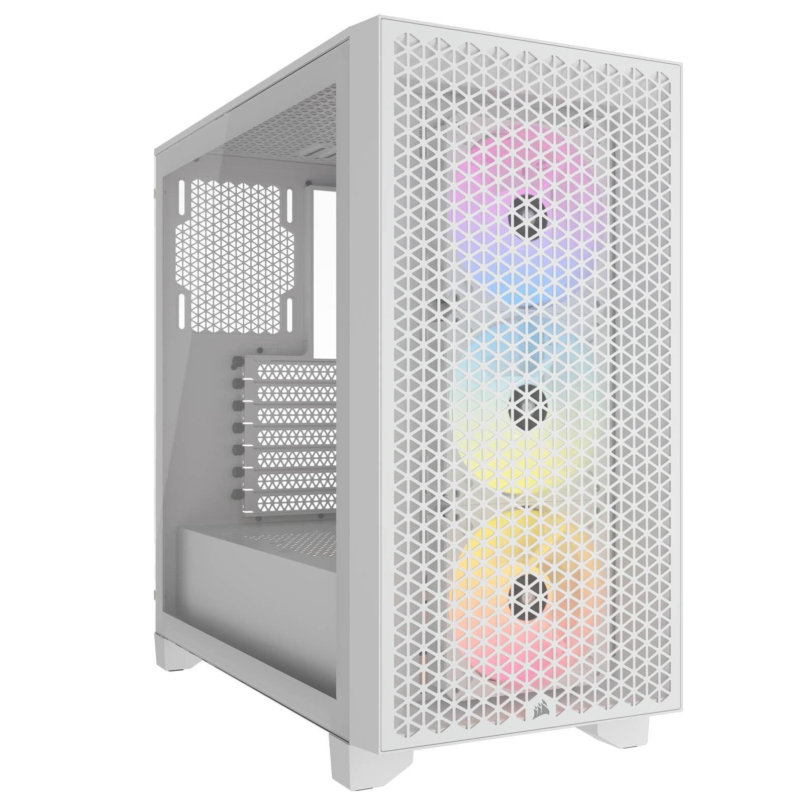 Кутия Corsair 3000D RGB Airflow Mid Tower, Бял 1