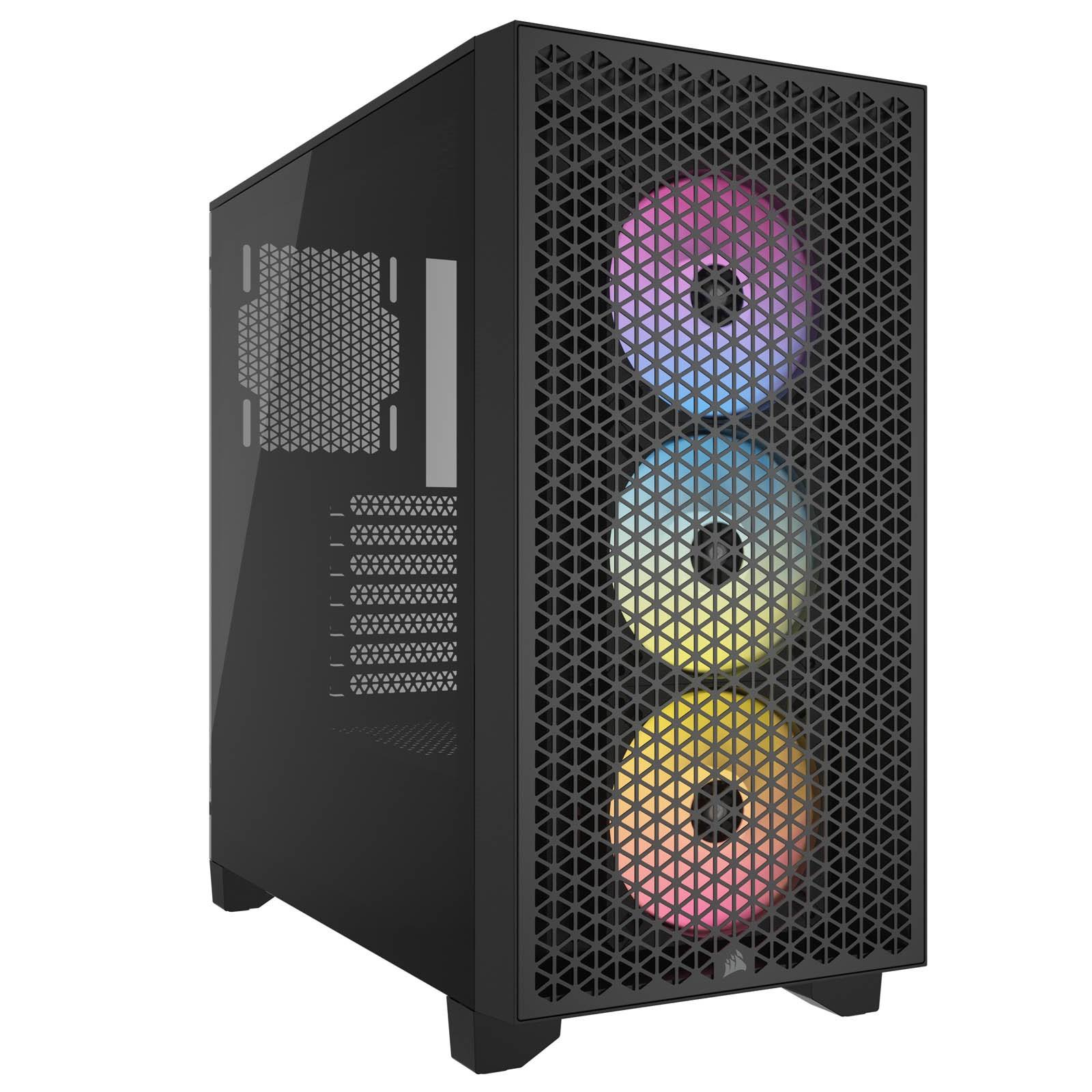 Кутия Corsair 3000D RGB Airflow Mid Tower, Черна 1