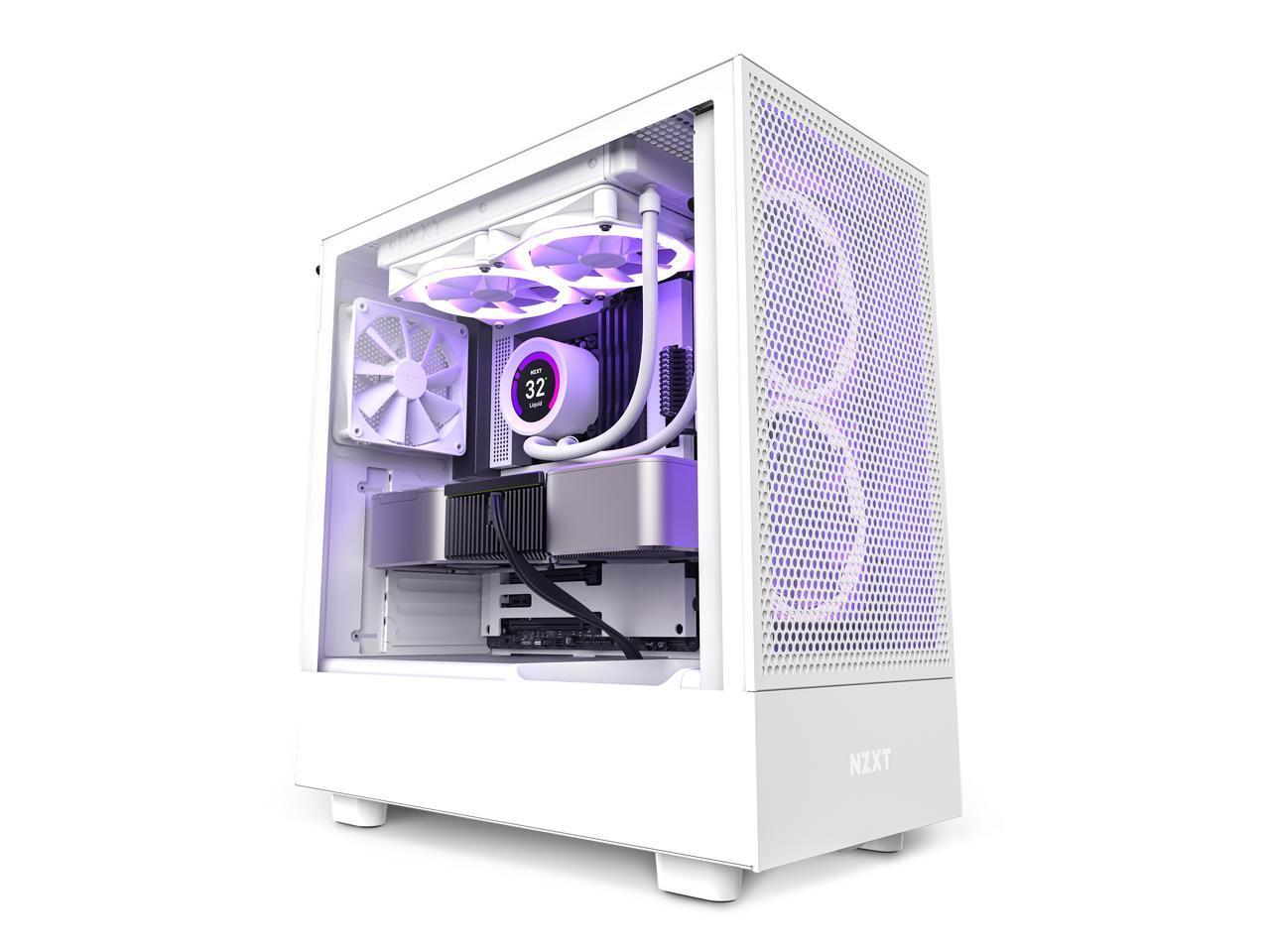 Кутия NZXT H5 Flow Matte White, Mid-Tower 1