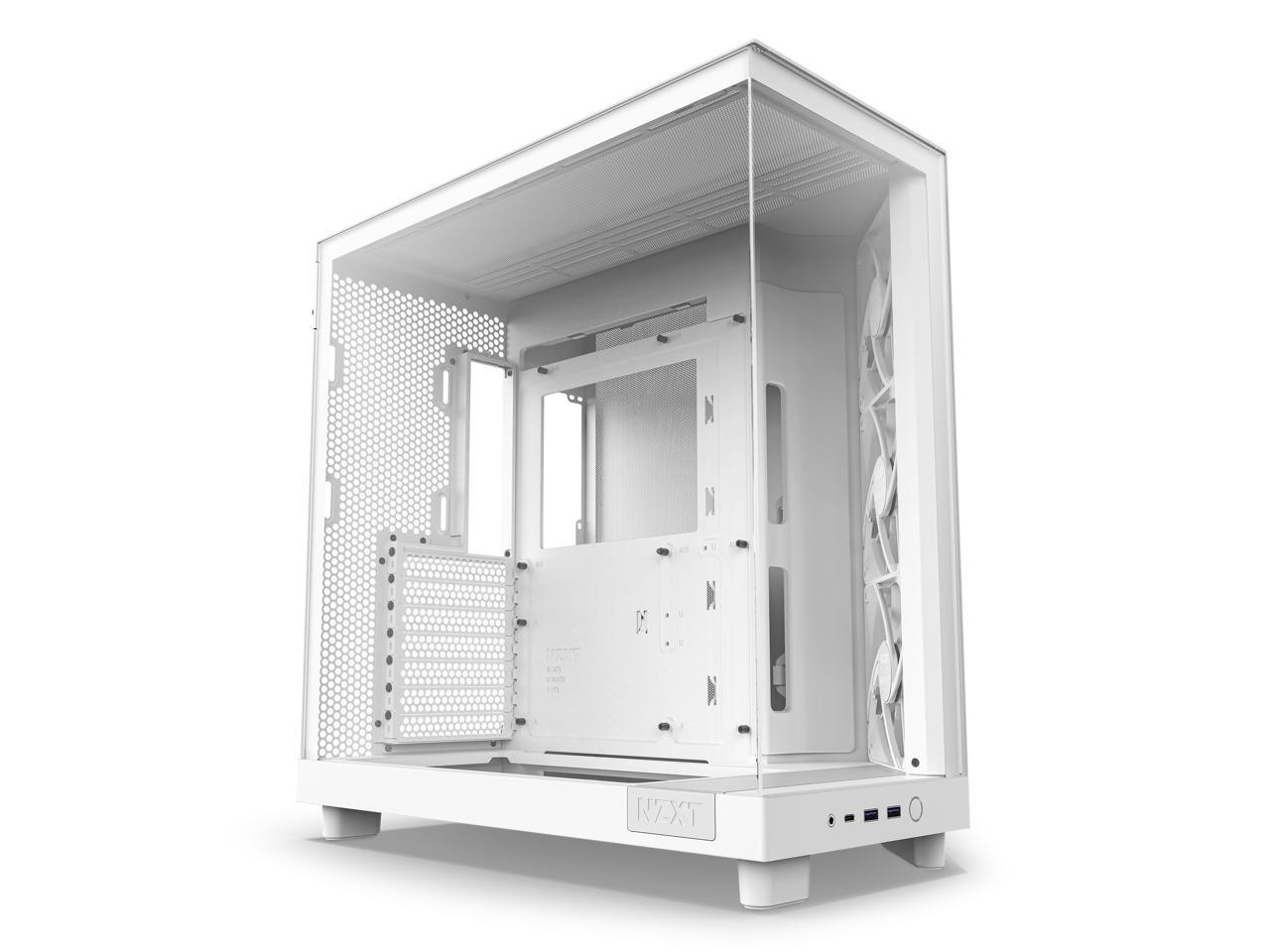 Кутия NZXT H6 Flow Matte White - Middle Tower 1