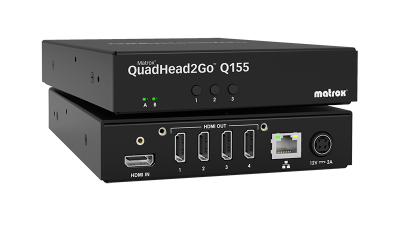 Външен мулти-дисплей адаптер Matrox QuadHead2GO Q155 Multi-Monitor Q2G-H4K за едновременна работа на 4 мониторa с HDMI вход 1