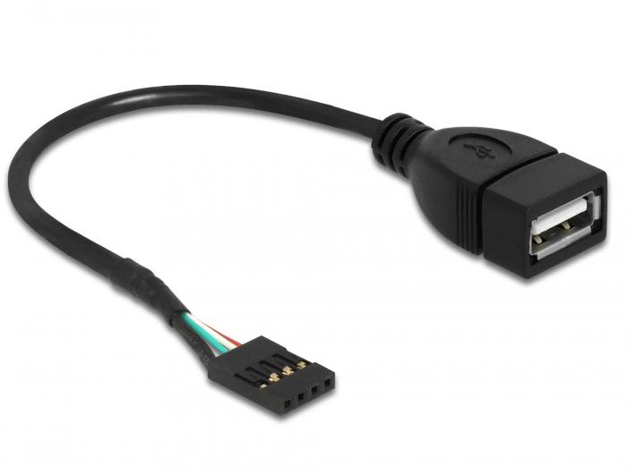 Кабел DeLock USB Pin header женско > USB 2.0 type-A женски, 20 cm 1