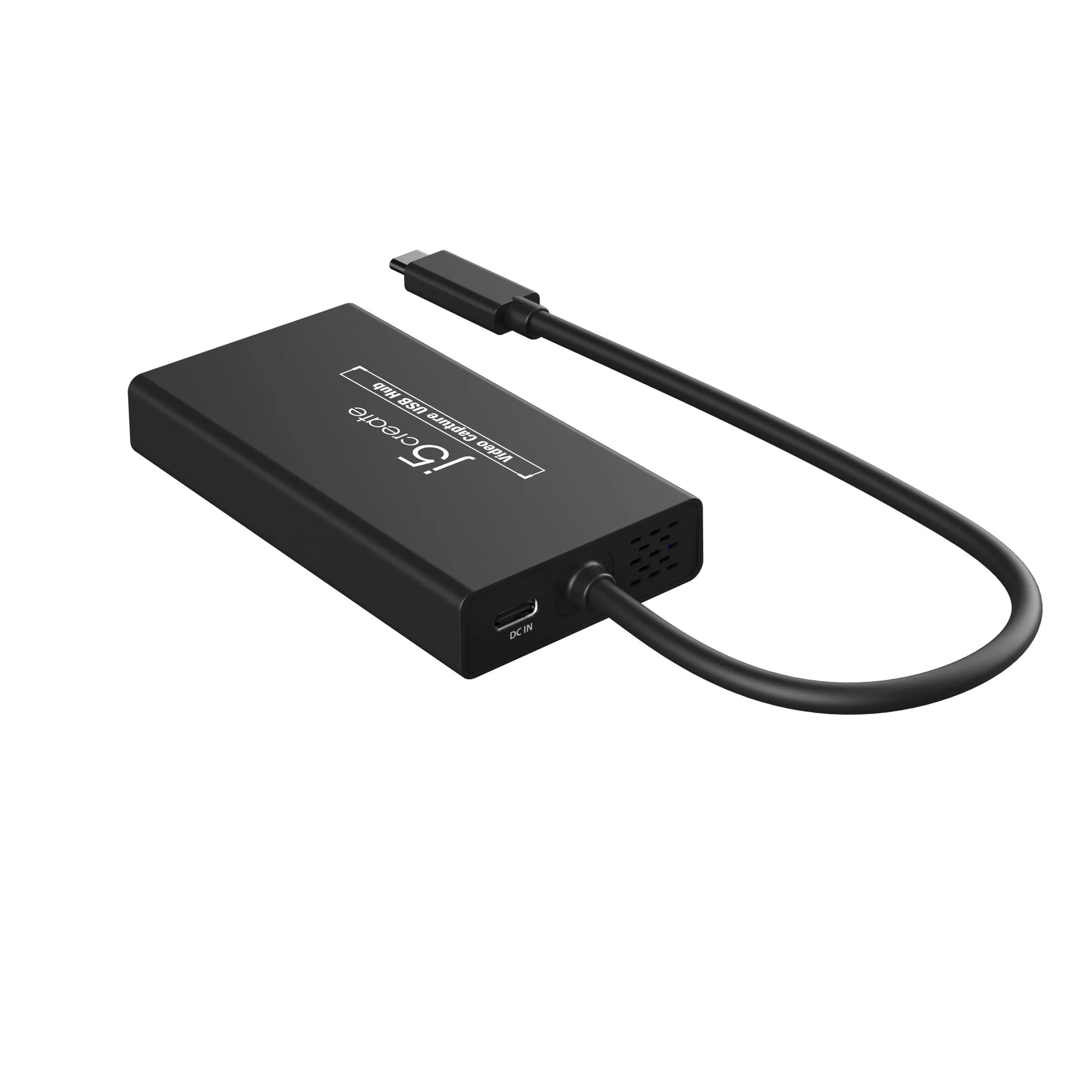 Кепчер j5create JVA01, HDMI - HDMI, USB-C хъб, Черен 1