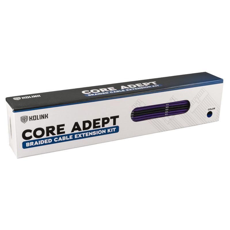 Комплект оплетени кабели Kolink Core, Jet Black/Titan Purple 1