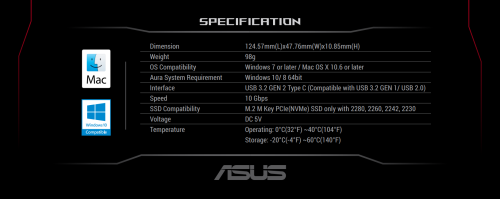 Чекмедже за SSD ASUS ROG Strix Arion Lite, Черен 4