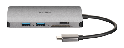 Докинг станция D-LINK DUB-M810, 8-in-1 USB-C, HDMI/Ethernet/Card Reader/Power 1