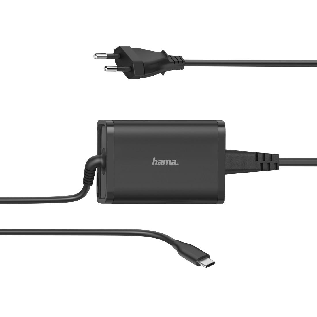 Захранване за лаптоп HAMA универсално  220V, 5-20V/65W, USB-C, Power Delivery 1