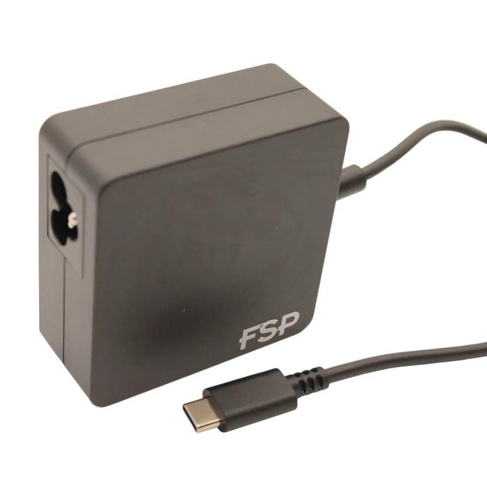 Универсално захранване(зарядно) за лаптоп FSP NB 65W, USB Type-C, Черен 1