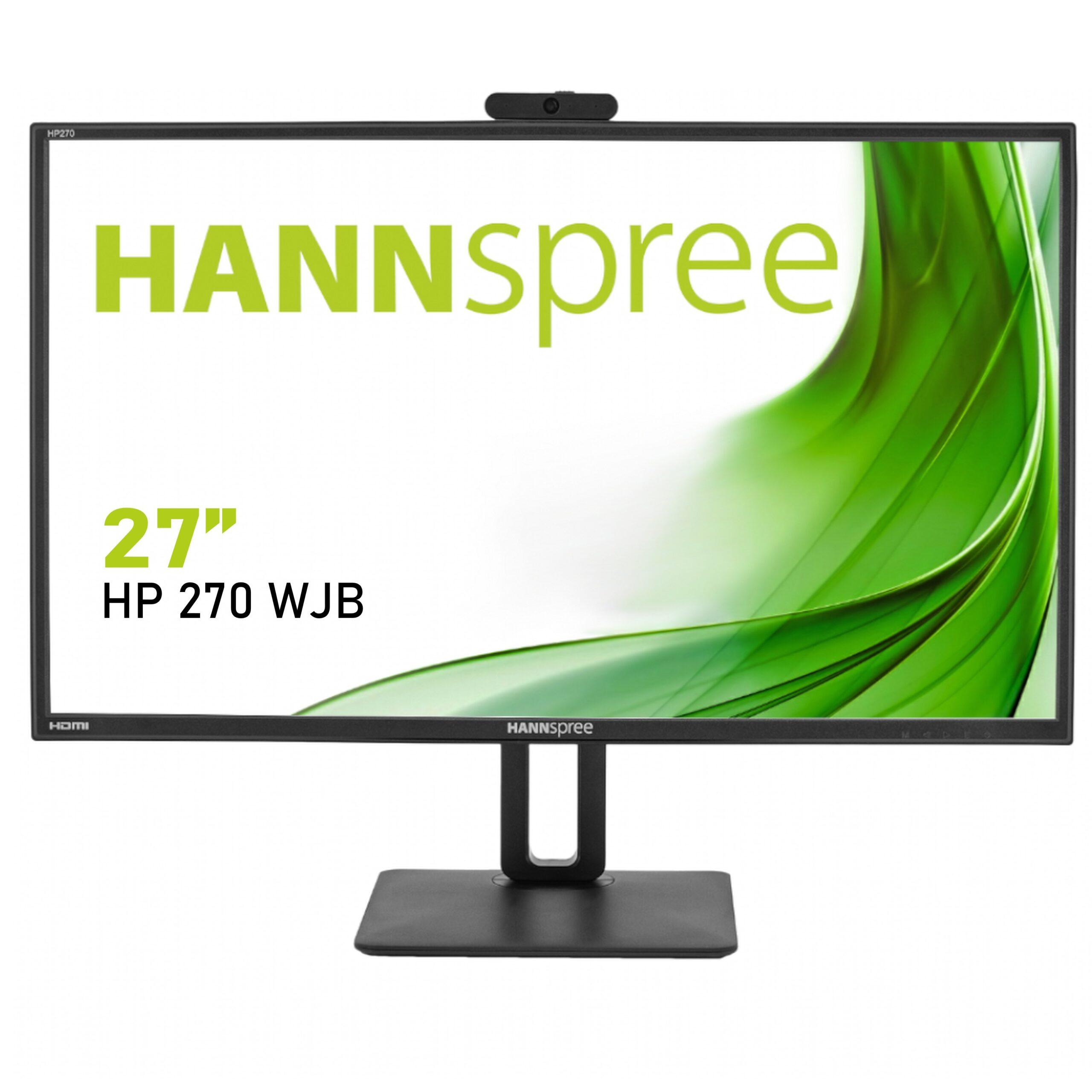 Монитор HANNSPREE HP248WJB, 27 inch, Wide, Full HD, Камера 5 mpix, D-Sub, HDMI, DP, Черен 1