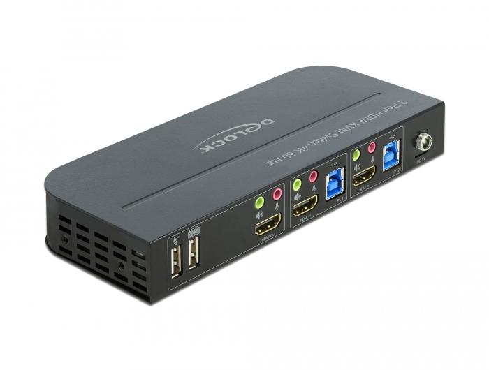 KVM превключвател, Delock 11481, 2-портов, USB, HDMI, Audio 1