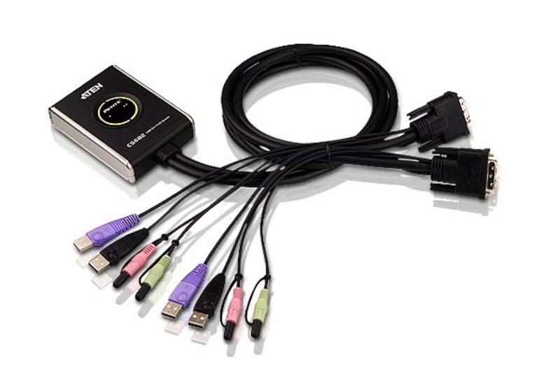 KVM суич ATEN CS682 - 4x USB A, 2x DVI, 4x 3.5mm jack 1