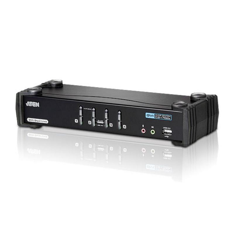 KVMP превключвател ATEN CS1784A, 4-портов, USB, DVI Dual Link, Audio 1