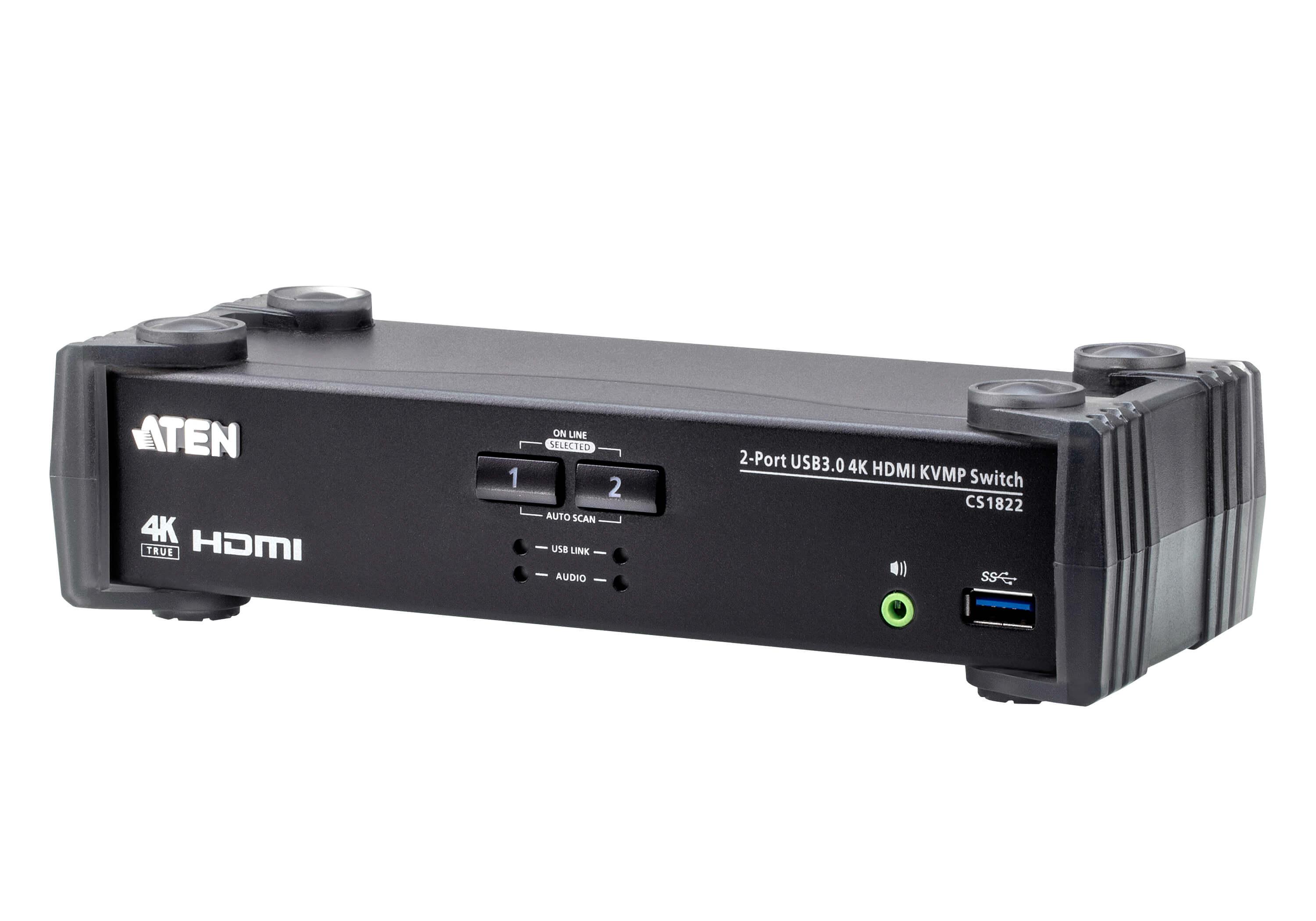 KVMP превключвател ATEN CS1822, 2-портов, 4K, USB 3.0, HDMI Audio 1