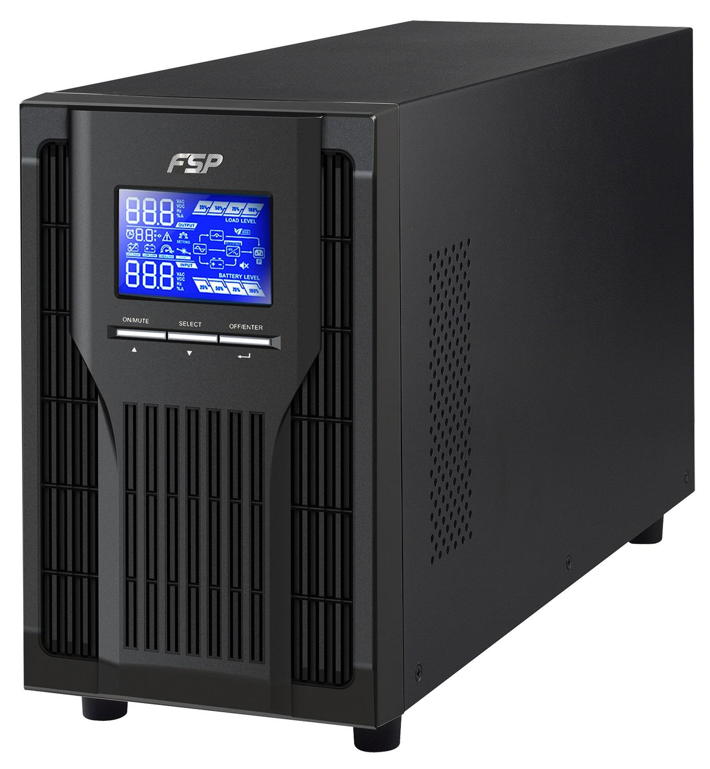 UPS FSP Group Champ Tower, 1000VA, 900W, OnLine, LCD, 3xIEC 1