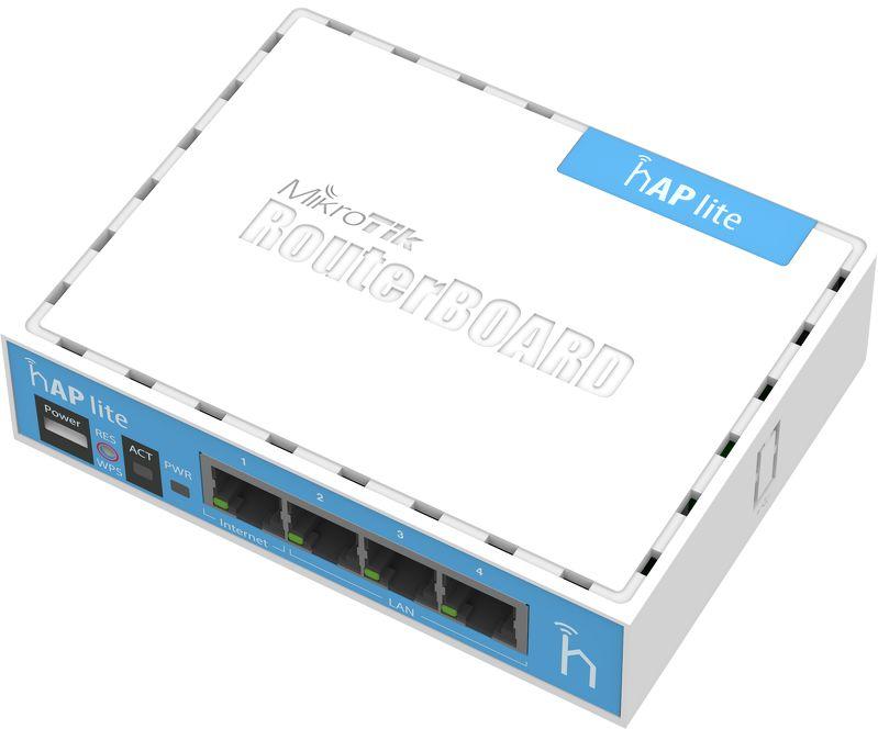 Безжичен Access Point MikroTik hAP lite RB941-2nD, 32MB RAM, 4xLAN, built-in 2.4Ghz 802.11b/g/n, Classic 1