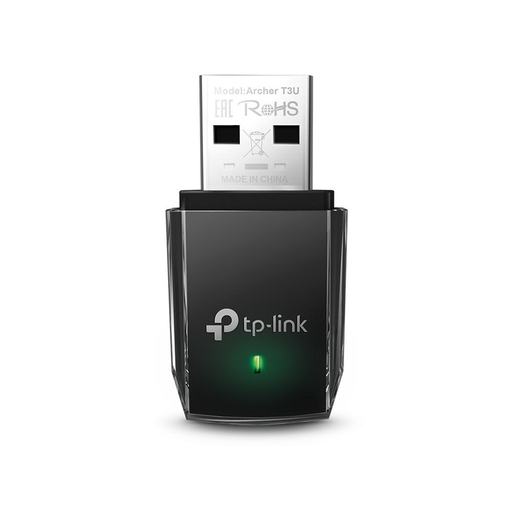 Безжичен адаптер TP-LINK Archer T3U, AC 1300 MU-MIMO, Dual band, USB 3.0, вградена антена 1