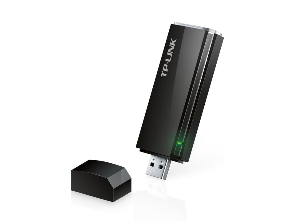 Безжичен адаптер TP-LINK Archer T4U, AC 1300, Dual band, USB 3.0, вградена антена 1