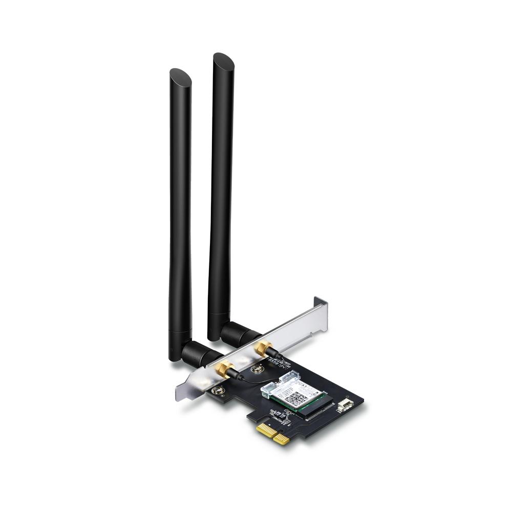 Безжичен адаптер TP-LINK Archer T5E, AC1200 dual band, PCI-EX, Bluetooth 4.2, две външни антени 1