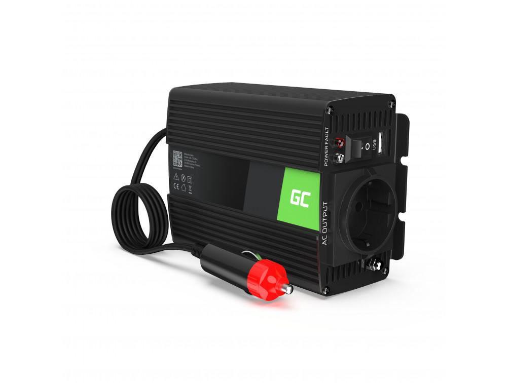 Инвертор GREEN CELL, 12/220V,  DC/AC, 150W/300W, Чиста синусоида 1