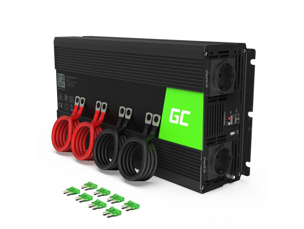 Инвертор GREEN CELL, 12/220V, DC/AC, 2000W/4000W, Чиста синусоида 1