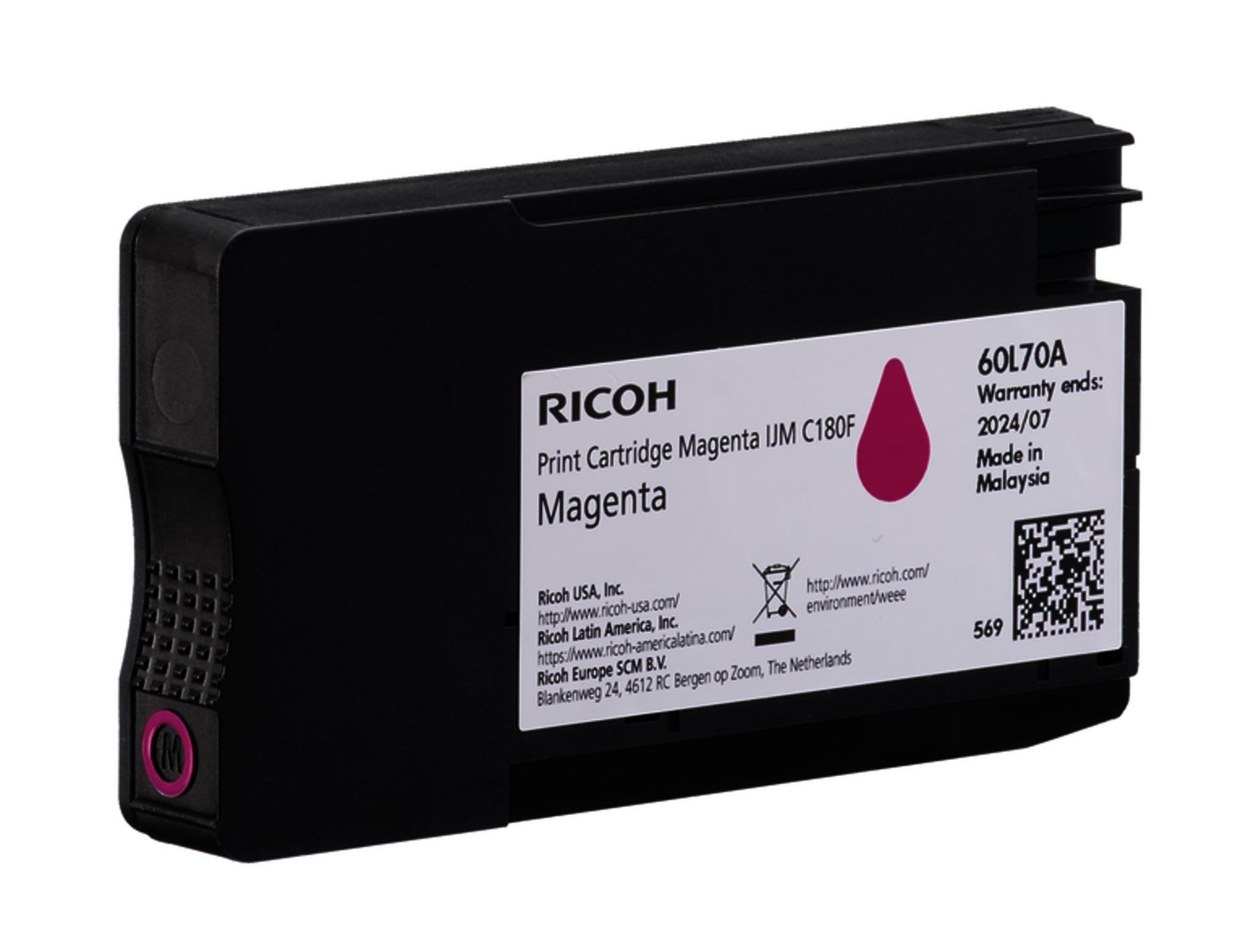 Касета с мастило RICOH IJM C180F, 1600 копия, Magenta 1