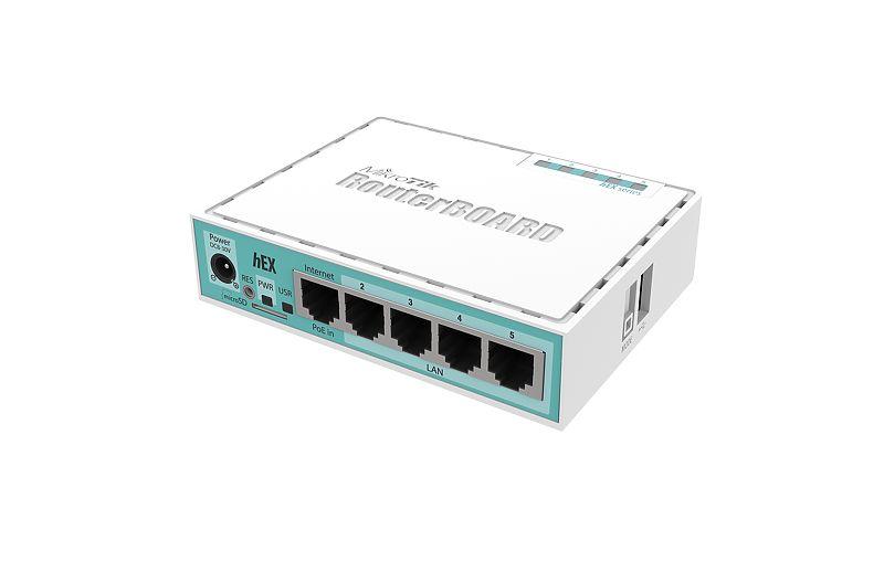 Рутер MiKrotik RB750GR3 HEX, 5 x 10/100/1000 Mbps, PoE, Бял 1