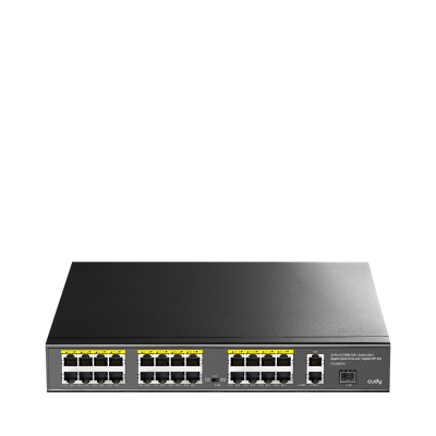 Суич Cudy FS1026PS1, 24 x 10/100 PoE+ Switch 2 x Gigabit порта, 1 x SFP Slot 1