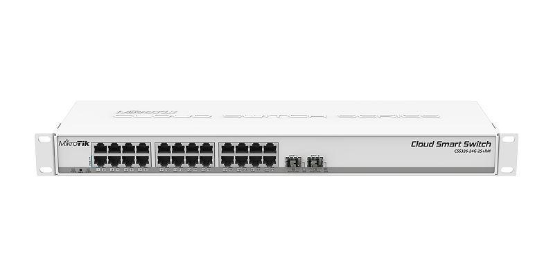 Суич MikroTik 326-24G-2S+RM 24 x Gigabit Ethernet ports, 10/100/1000Mbps, 2x SFP+ cages, монтаж в шкаф 1