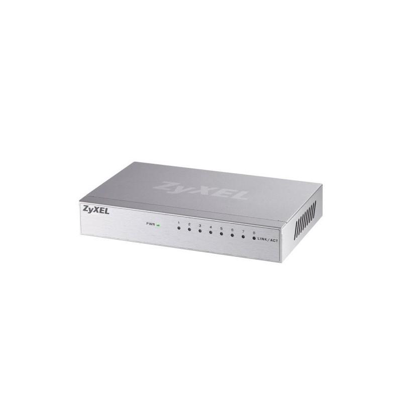 Суич ZYXEL GS-108B v3, 8 портов, Gigabit, метален корпус 1