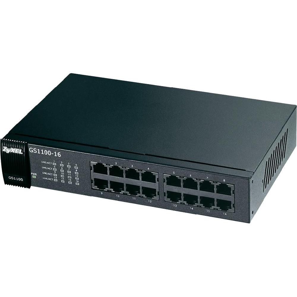 Суич ZYXEL GS1100-16, 16 портов, Gigabit, за монтиране в шкаф 1