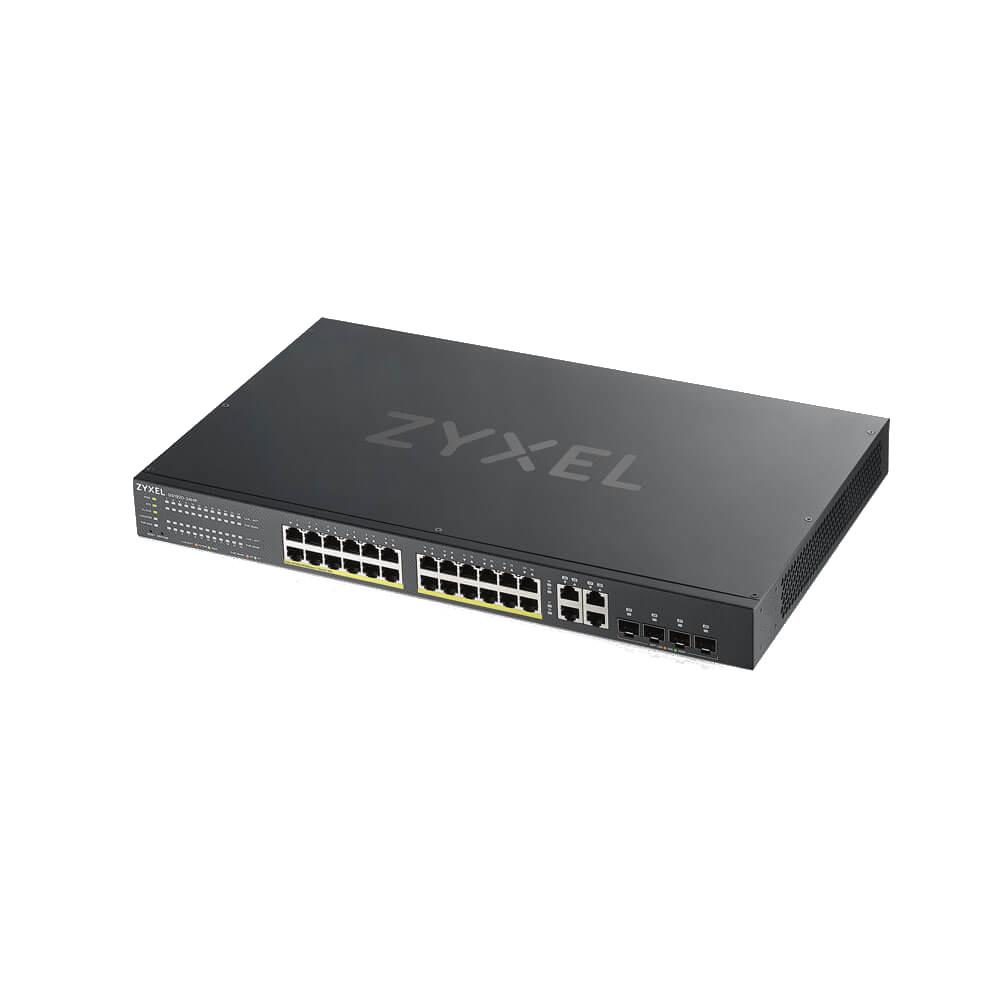 Суич ZYXEL GS1920-24HPV2, 24 портов Gigabit Smart-Managed PoE, за монтаж в шкаф 1