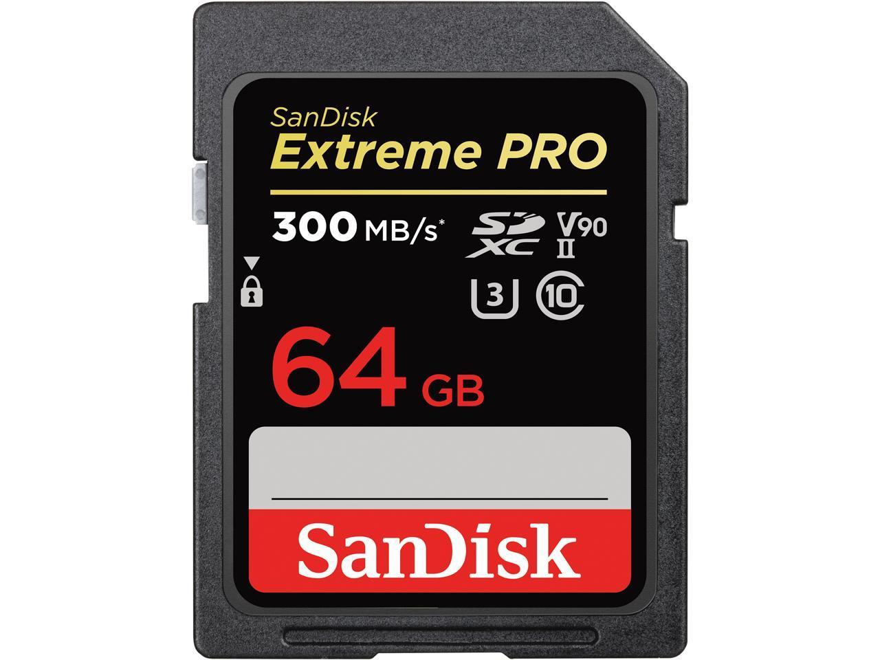 Карта памет SANDISK Extreme PRO SDXC, 64GB, UHS-II, До 300 MB/s  1