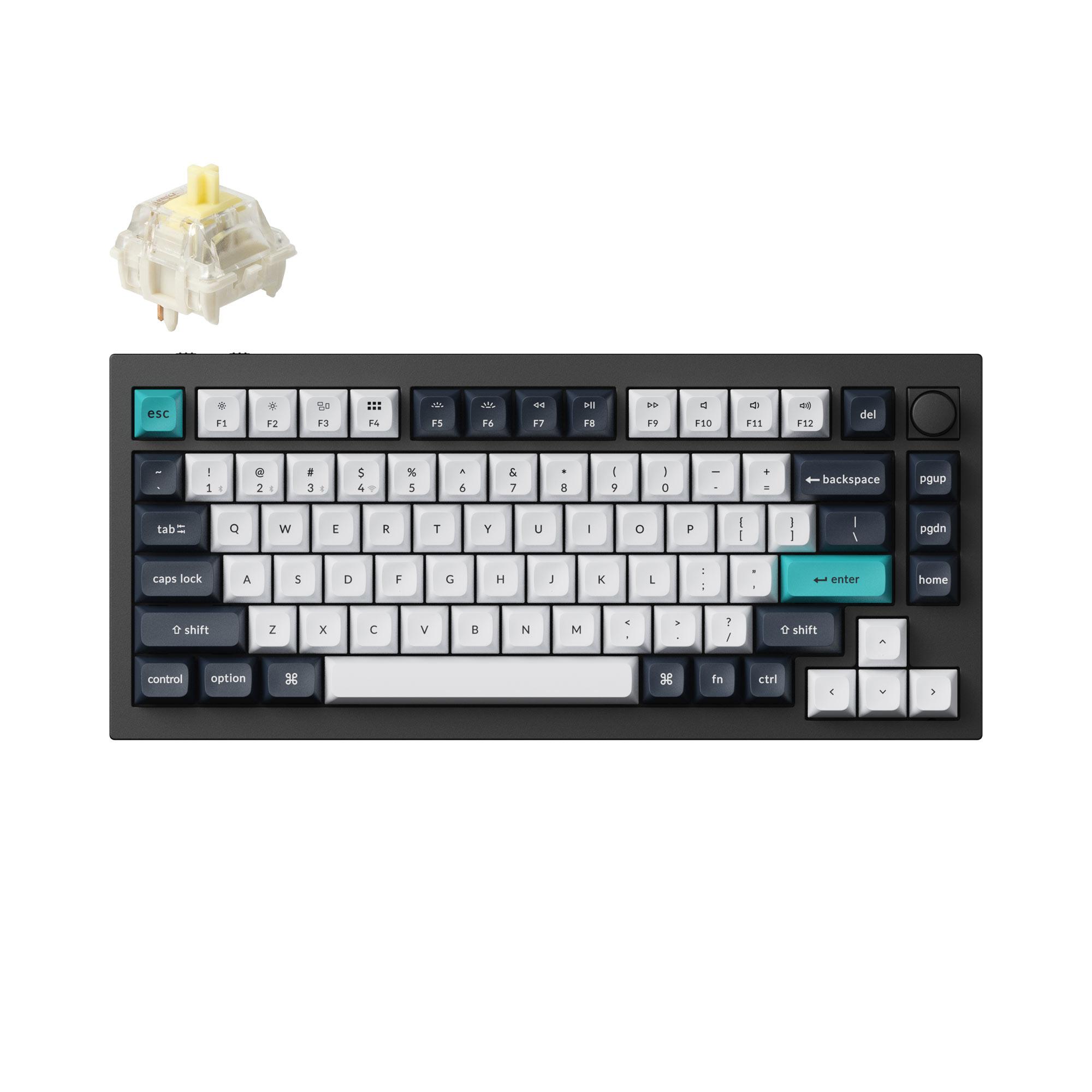 Безжична механичка клавиатура Keychron Q1 MAX Gateron Jupiter Banana Switch - Carbon Black 1