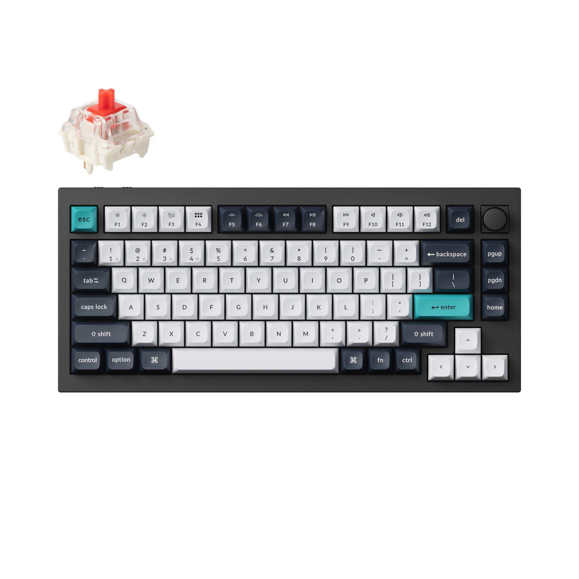 Безжична механичка клавиатура Keychron Q1 MAX Gateron Jupiter Red Switch - Carbon Black 1